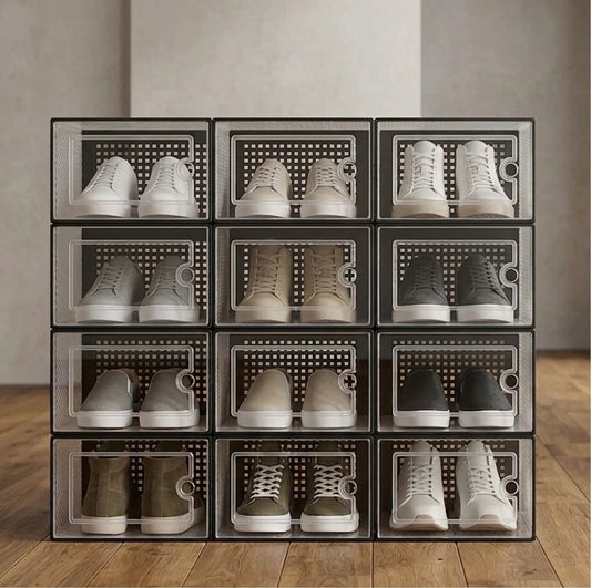 Kuject X-Large Clear Shoe Storage Boxes – 12-Piece Set