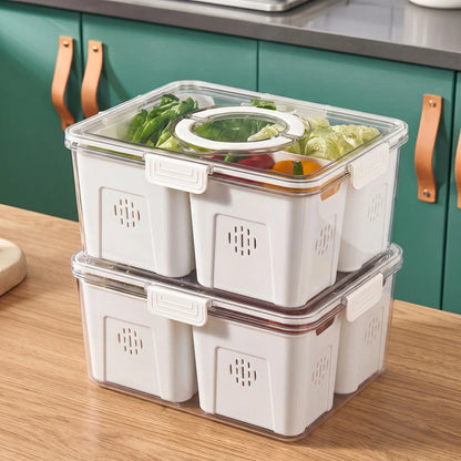 2-Piece Airtight Fruit & Vegetable Storage Containers