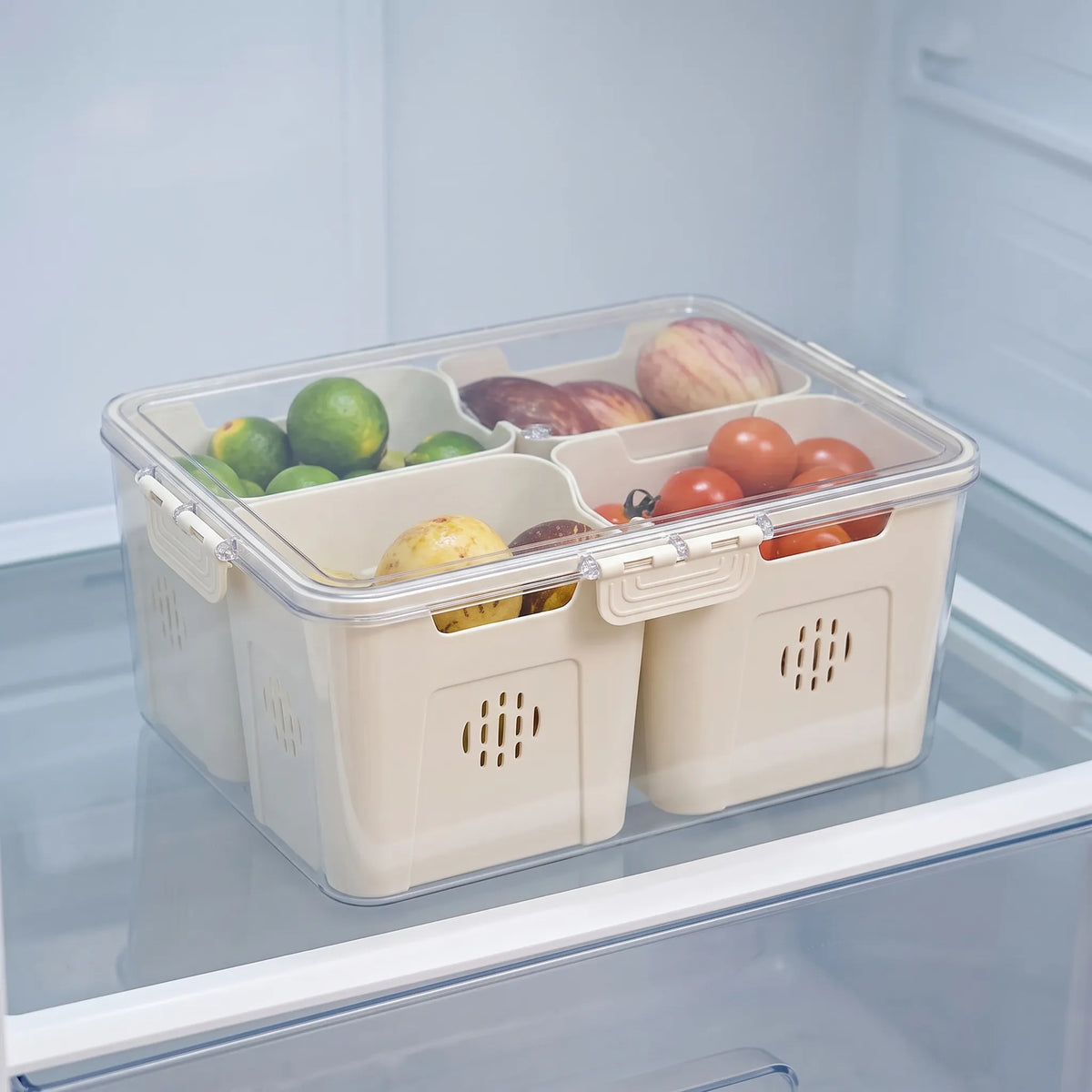 2-Piece Airtight Fruit & Vegetable Storage Containers