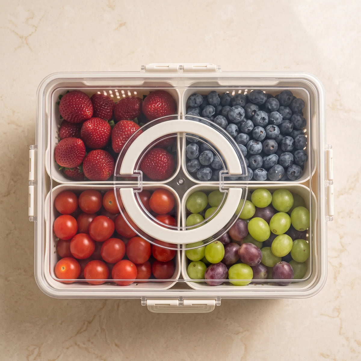 2-Piece Airtight Fruit & Vegetable Storage Containers