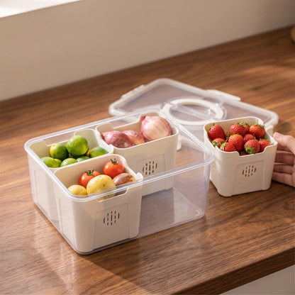 2-Piece Airtight Fruit & Vegetable Storage Containers