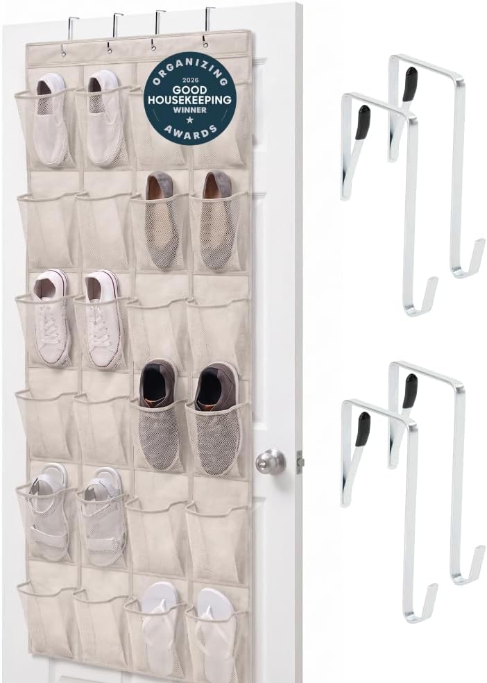 Gorilla Grip 24-Pocket Over-the-Door Shoe Organizer