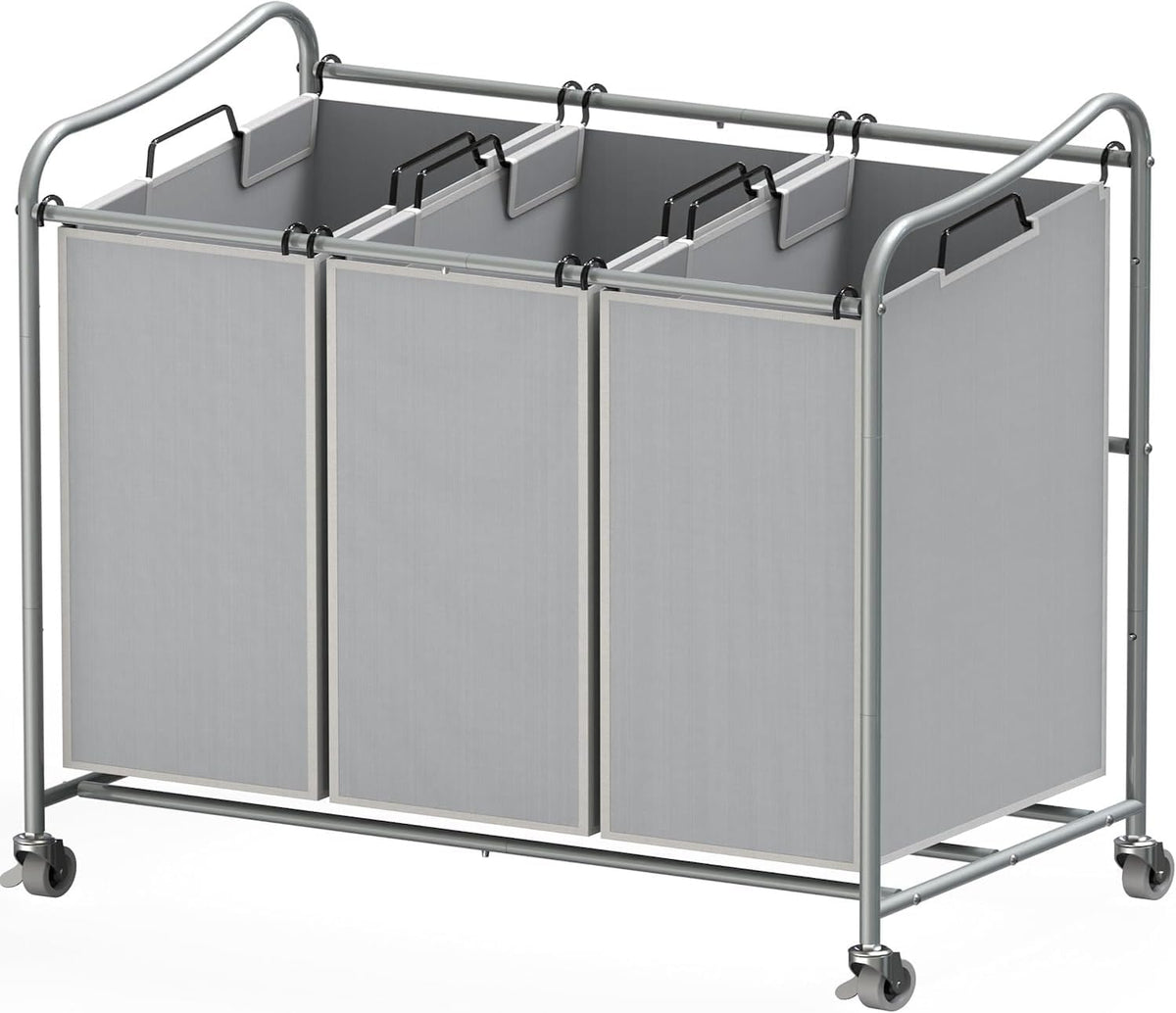 Simple Houseware 3-Bag Rolling Laundry Sorter