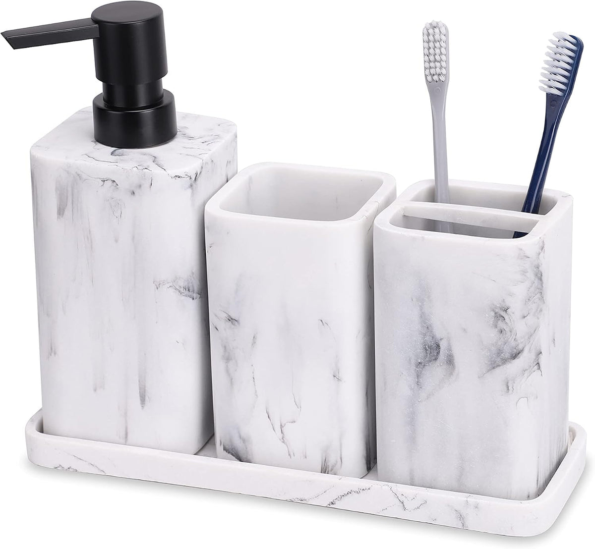 ZCCZ Matte Black Bathroom Accessories Set – 4-Piece