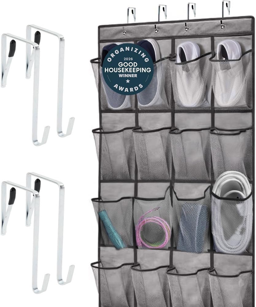 Gorilla Grip 24-Pocket Over-the-Door Shoe Organizer