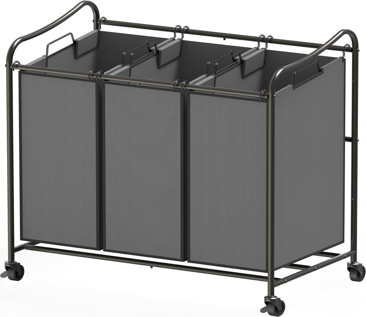 Simple Houseware 3-Bag Rolling Laundry Sorter