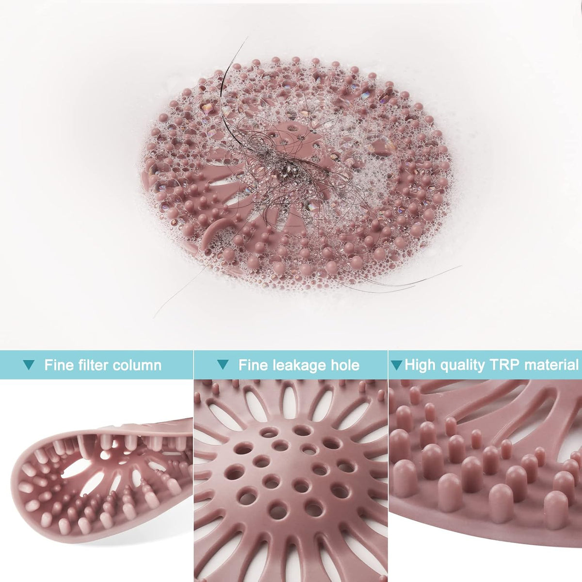 Gotega Sink & Shower Drain Hair Catcher – 5-Pack