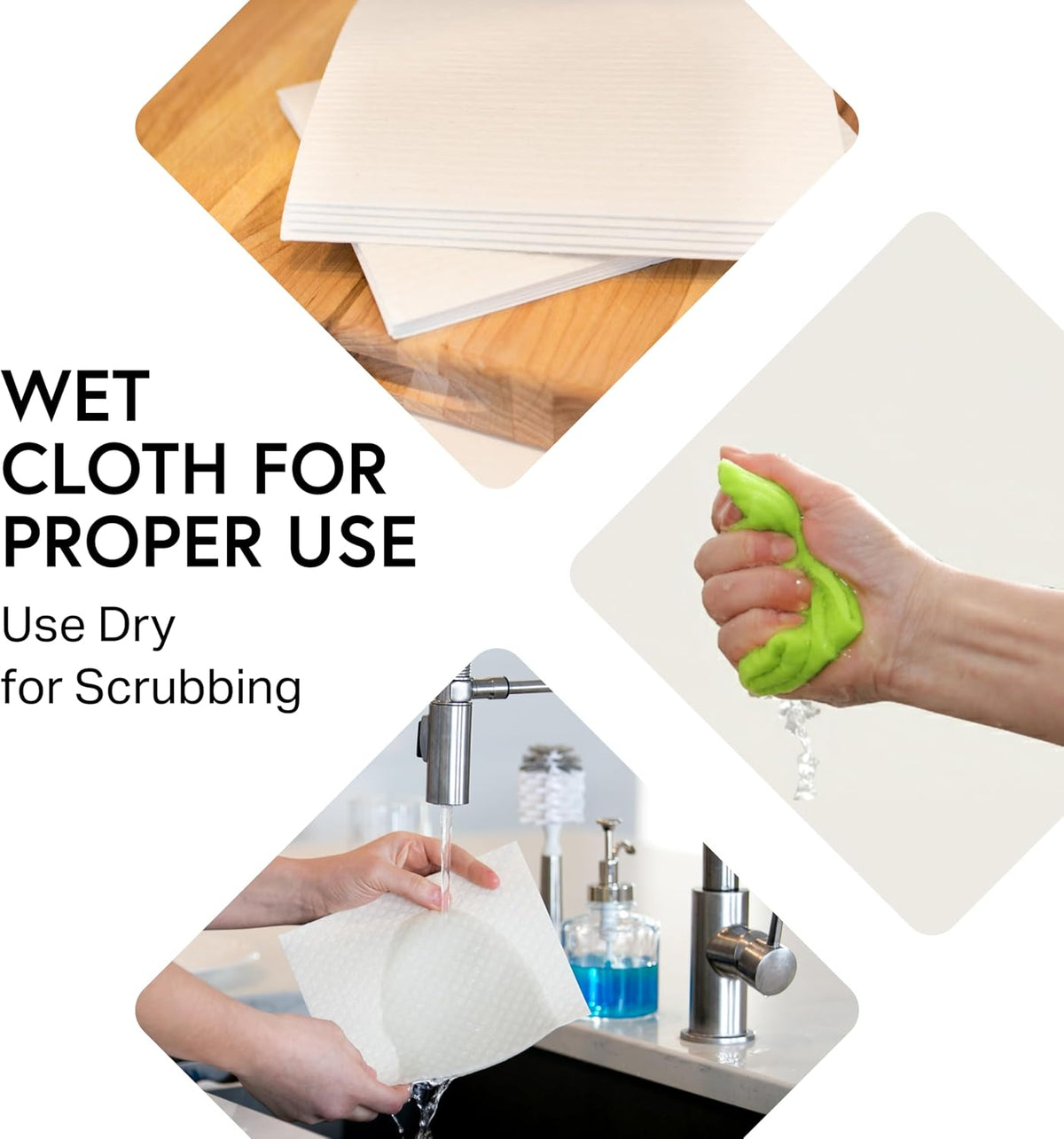 Swedish Reusable Cellulose Dishcloths – 10 Pack Kitchen Cloths