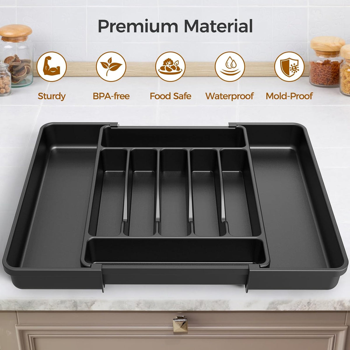 Ukeetap Expandable Extra-Large Silverware Organizer