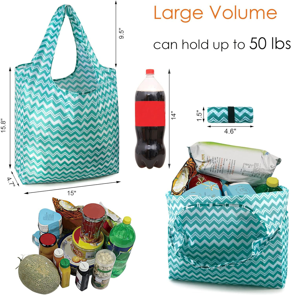 BeeGreen Reusable XL Grocery Bags – 12-Pack
