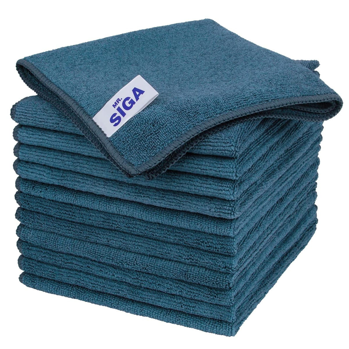 MR.SIGA Streak-Free Microfiber Cleaning Cloths – 12-Pack