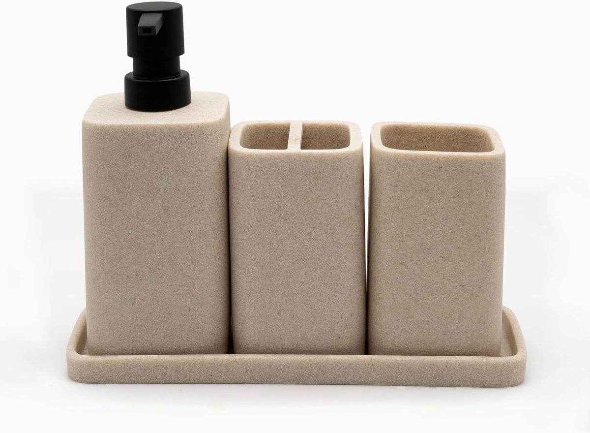 ZCCZ Matte Black Bathroom Accessories Set – 4-Piece
