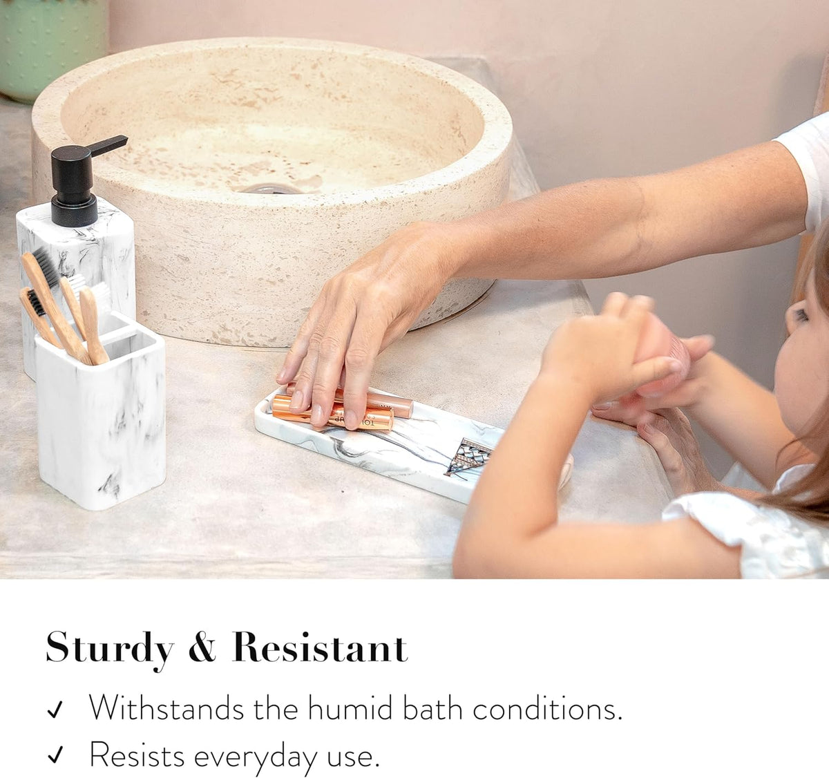 ZCCZ Matte Black Bathroom Accessories Set – 4-Piece