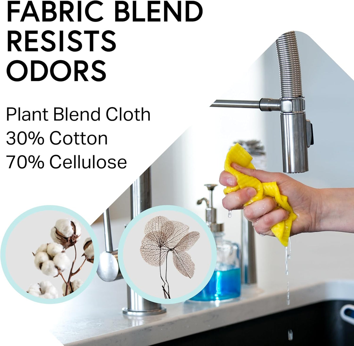 Swedish Reusable Cellulose Dishcloths – 10 Pack Kitchen Cloths