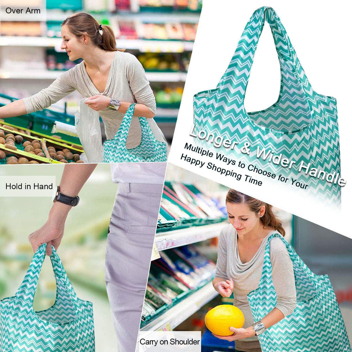 BeeGreen Reusable XL Grocery Bags – 12-Pack