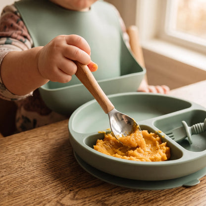 9-Piece Silicone Baby Feeding Set – Plates, Bowls & Utensils