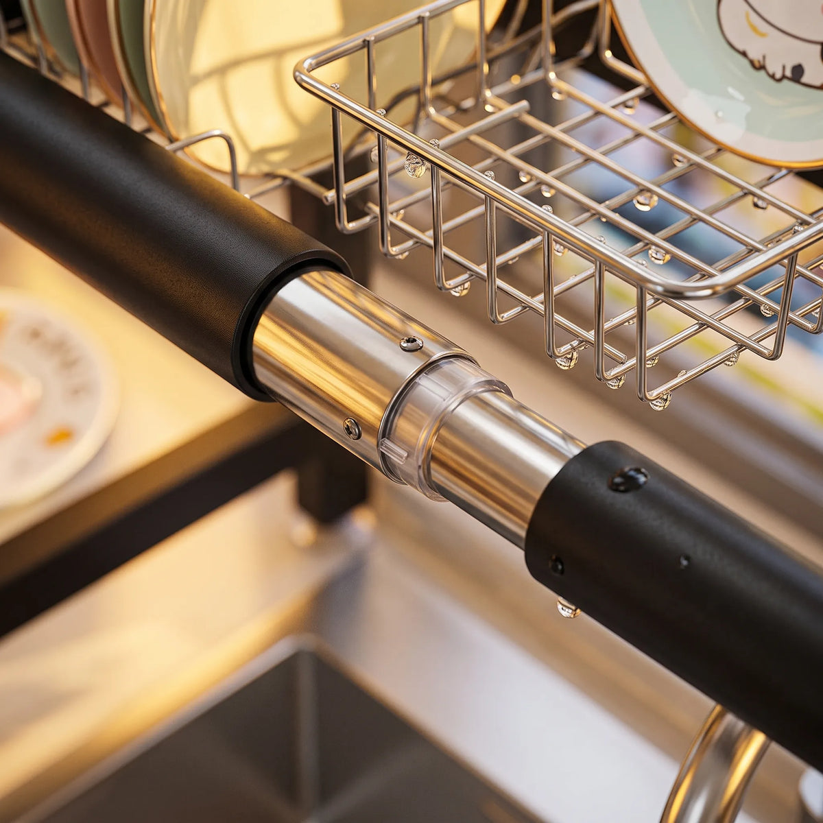 ADBIU Expandable Over-the-Sink 2-Tier Dish Rack