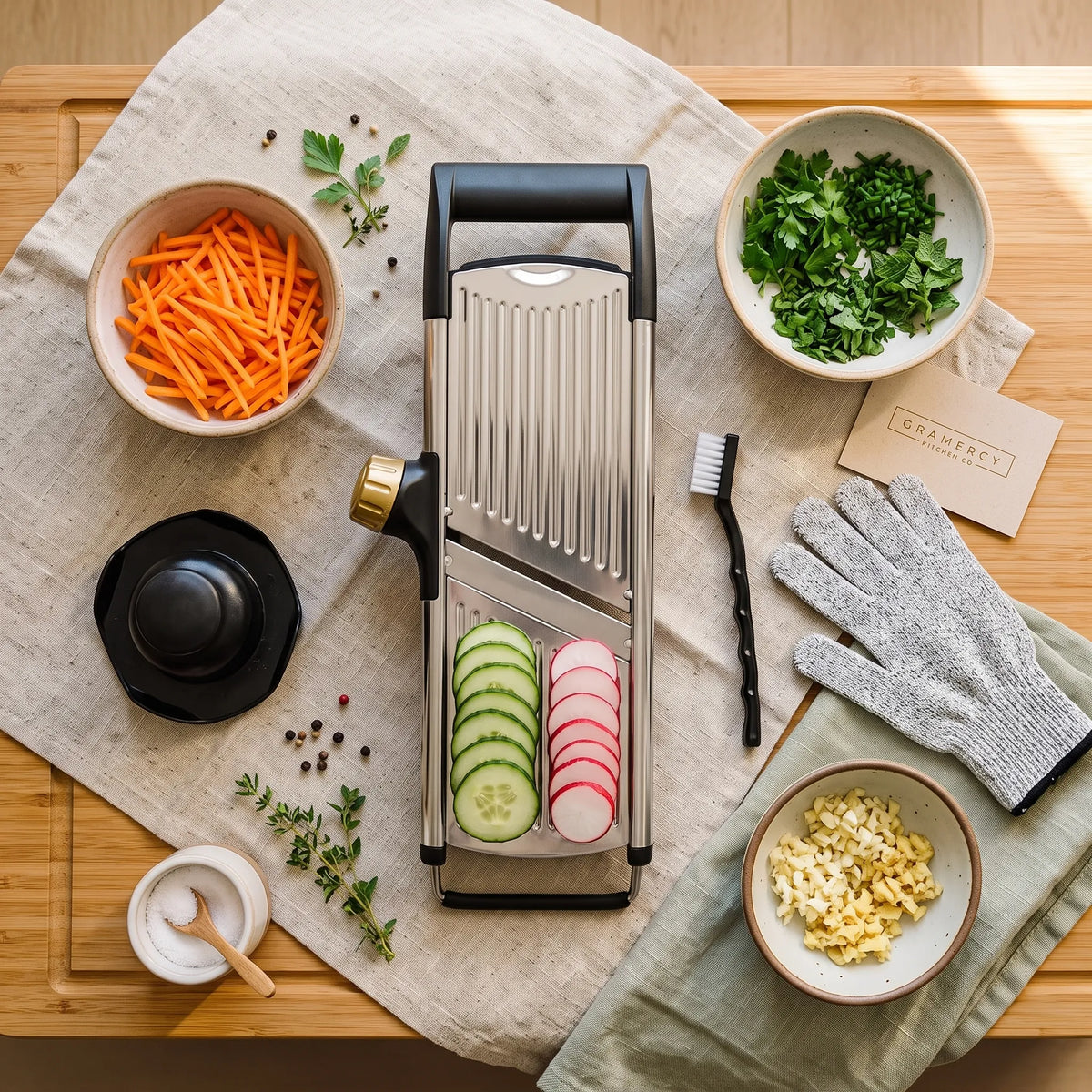 Gramercy Adjustable Mandoline Slicer – 12 Slice Settings