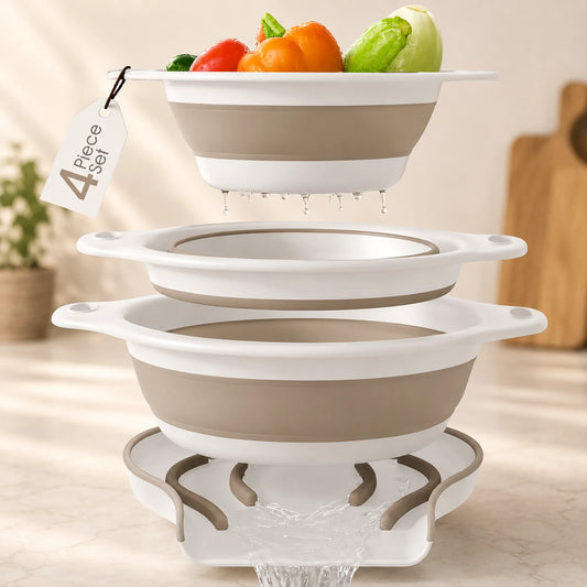 Gevoli Collapsible Colander Set – 3 Piece Set