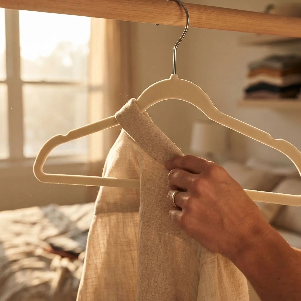 Amazon Basics Slim Velvet Non-Slip Hangers – 100-Pack