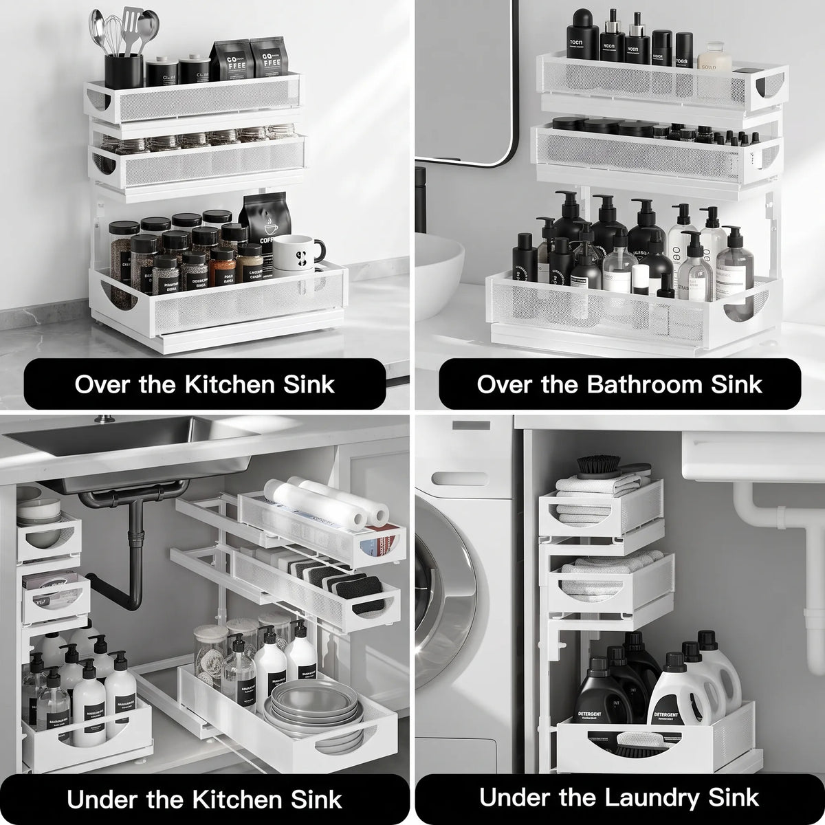 3-Tier Pull-Out Under-Sink Organizer