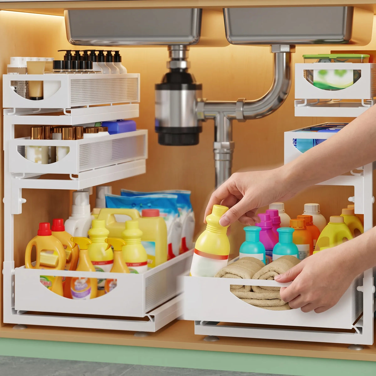 3-Tier Pull-Out Under-Sink Organizer