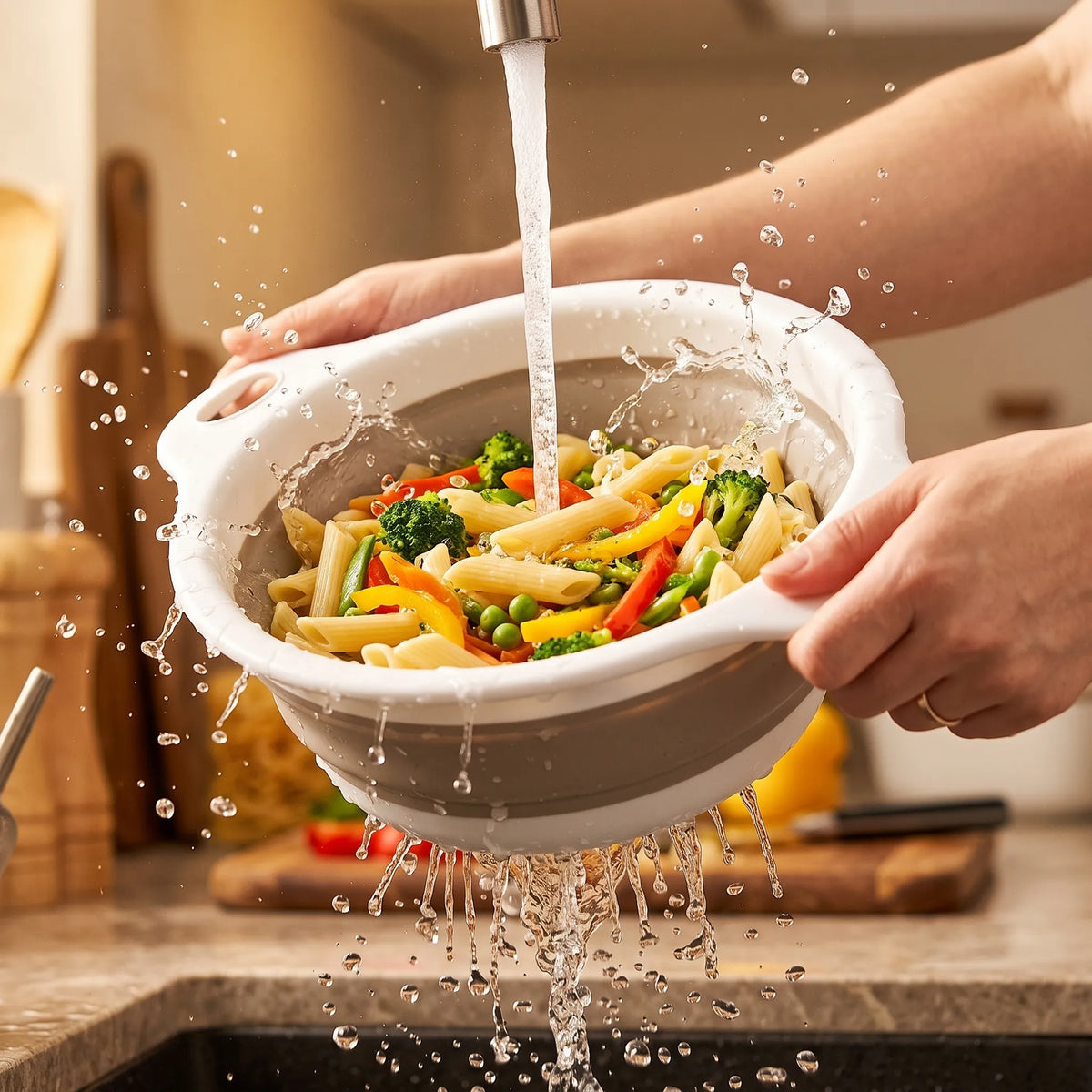 Gevoli Collapsible Colander Set – 3 Piece Set